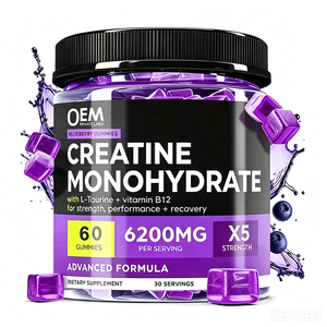 Creatina Monohidrato en Gomitas para Desarrollo Muscular, Marca Privada, Halal, Vegana, 5000mg, Suplemento Pre-Entrenamiento para Crecimiento Muscular y Aumento de Energía - Product Image 1