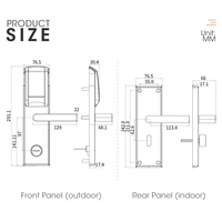 Cerradura de Puerta de Hotel Inteligente con Tarjeta RFID Locstar 8099-MF 2026, Cerradura de Hotel RFID con Sistema de Software Offline en Móvil