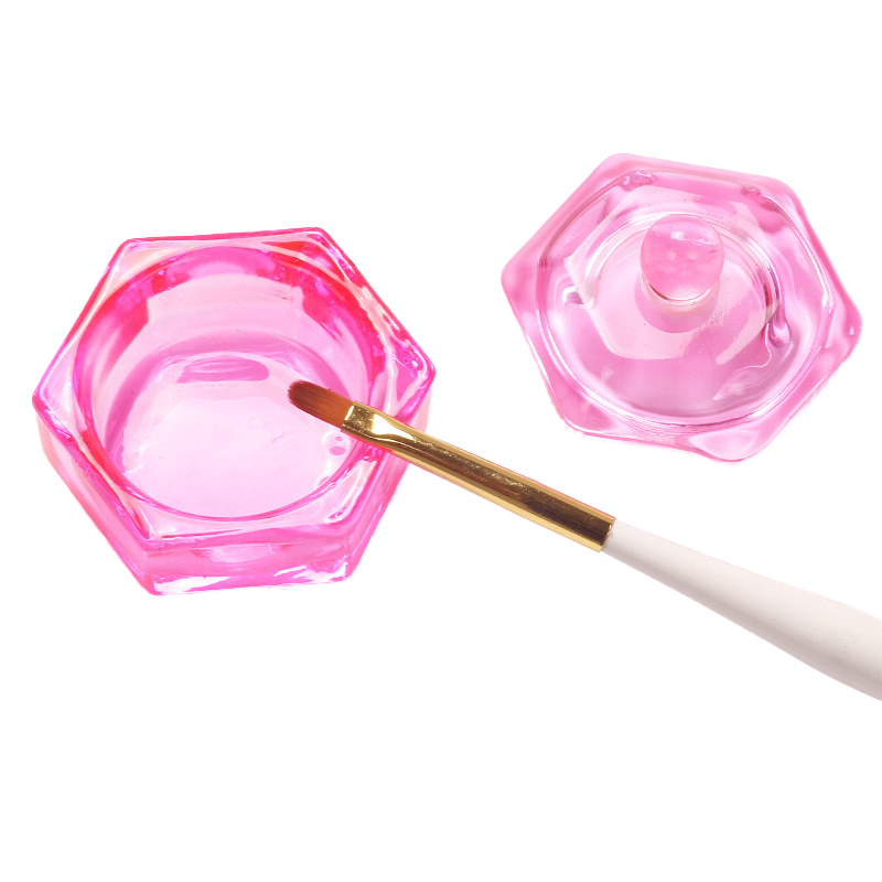 Pink hexagonal crystal cup