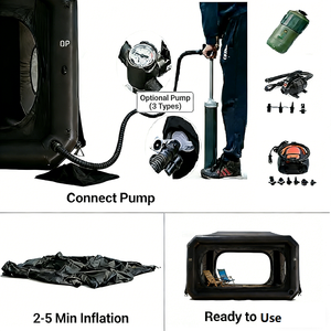 YYD 10.5 ㎡   Tente de <span class=keywords><strong>camping</strong></span> gonflable 2,2 m de hauteur, 35 kg, robuste, installation en 2-3 minutes, pompe 800 W, imperméable 3000 mm, 4 saisons - Product Image 4