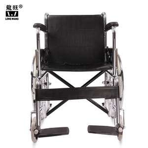 Produsen kursi roda Guangzhou grosir furnitur rumah sakit Baja Manual kursi roda lipat hemiplegia rehabilitasi - Product Image 3
