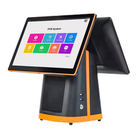 Windows 10/11 todo en uno pos caja registradora pantalla dual pos terminal QR código escáner pos hardware con impresora térmica I3/i5/i7
