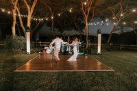 Piste de danse de mariage en vinyle PVC blanc portable personnalisée