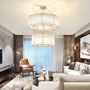 Nordique post-moderne chinois minimaliste vente moderne lumineux hôtel or salon maison verre intérieur lumières LED lustres <span class=keywords><strong>stylo</strong></span> - Product Image 5
