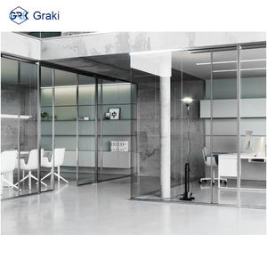 कार्यालय कांच की दीवार विभाजन आधुनिक डिजाइन एल्यूमीनियम तैयार कमरे डिवाइडर अत्यधिक प्रभावी ध्वनि अवशोषण का उपयोग करते हैं - Product Image 3