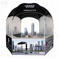 Tente dôme événementielle 3x3m, Tente dôme de table, Tente dôme de présentation, Tente de stand extérieur, Tente de chapiteau, Kiosque promotionnel hexagonal, Tente comptoir dôme à vendre