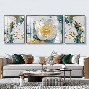 Décoration murale Art déco abstrait moderne, cristal créatif en porcelaine et <span class=keywords><strong>verre</strong></span> sur <span class=keywords><strong>toile</strong></span> pour la décoration du salon - Product Image 3