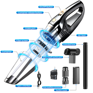 Aspirateur sans fil <span class=keywords><strong>à</strong></span> 3 vitesses réglables, rechargeable par USB, pour <span class=keywords><strong>nettoyage</strong></span> humide et <span class=keywords><strong>sec</strong></span>, idéal pour l'<span class=keywords><strong>intérieur</strong></span> de la <span class=keywords><strong>voiture</strong></span>, la maison et le bureau - Product Image 5