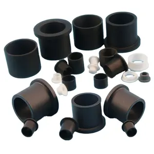 Black graphite nylon bushing sleeve Wear-resistant plastic Wear bush Heat resistant PTFE tube bush flange bushing