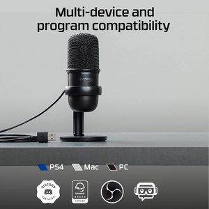 HyperX <span class=keywords><strong>solocast</strong></span> <span class=keywords><strong>USB</strong></span> คอนเดนเซอร์100% เล่นเกมของแท้เข้ากันได้กับ PS4 PC และ Mac สำหรับการเรียนการสอน - Product Image 4