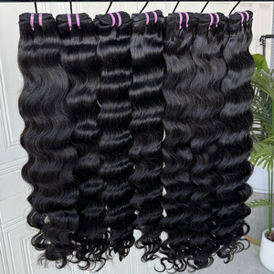 Extensiones de Cabello Humano Virgen Ondulado Camboyano de Alta Calidad, Color Natural, Doble Trama, Sin Caída, Venta al por Mayor Directa de Fábrica - Product Image 3