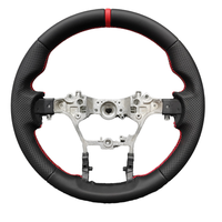 Cadre de volant LC79 Sports Design pour Hilux Fortuner avec cuir véritable et coutures rouges