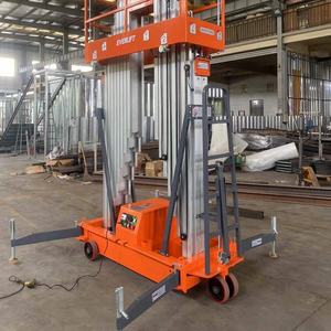 Harga Murah <span class=keywords><strong>Platform</strong></span> kerja Aerial Aluminium tiang ganda 6 M 8m 10m 12 M 200kg <span class=keywords><strong>Platform</strong></span> kerja tinggi listrik untuk grosir - Product Image 5