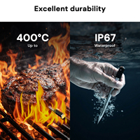 Termometer Makanan Pintar Nirkabel WiFi dan Bluetooth 4 Probe untuk Dapur, BBQ, Grill, Oven, Smoker, Rotisserie