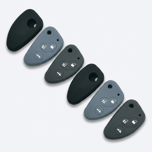 <span class=keywords><strong>Porte</strong></span>-clés en silicone noir mat de précision pour <span class=keywords><strong>Alfa</strong></span> <span class=keywords><strong>Romeo</strong></span> 147 156 166 GT, housse de <span class=keywords><strong>clé</strong></span> minimaliste, anti-rayures, antichoc - Product Image 2