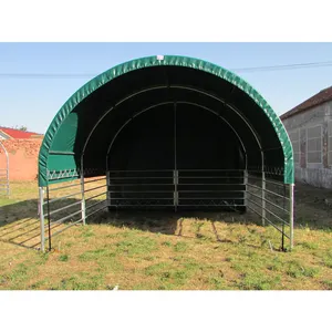 Cúpula de tela portátil prefabricada para animales, refugio para caballos, 4x4m, nuevo diseño