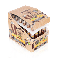 Bouffée d'abeille cônes Warpper de chanvre personnalisables 110mm avec buse en bois quinze saveurs de fruits pour les magasins de fumeurs accessoires de chaîne de chanvre