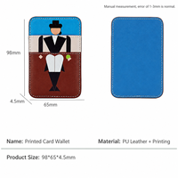 Logo Kustom Magnet Kuat RFID Blocking Dompet MagSafe Kulit PU Tempat Kartu Telepon Hadiah Promosi Bisnis Souvenir OEM ODM