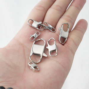 Acier inoxydable <span class=keywords><strong>BS</strong></span> Homard Griffe Fermoirs Rectangle Forme Crochets Boucle Connecteur DIY Collier Bracelet Bijoux - Product Image 1