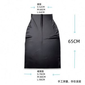 Fabricant adulte européen et américain tentation Sexy jupe en latex moulante noire lingerie sexy en gros - Product Image 4