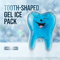 Compresa de Gel Frío Reutilizable de PVC Suave con Forma de Diente para Alivio de la Hinchazón y el Dolor Después de la Extracción de Dientes del Saburro