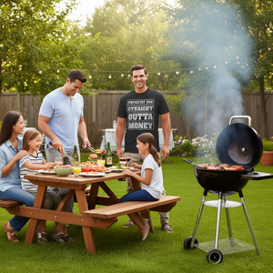 T-shirt da uomo con stampa 'Physicist Dad Straight Outta Money', regalo per la festa del papà - Product Image 3