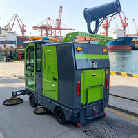 Balayeuse industrielle pour sols avec batterie au lithium, brosses rotatives et moteur pour les rues