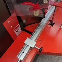 RUISEN RS- # Machine de découpe de moulures en bois électrique pneumatique à double lame, angle de 45 degrés, 355 mm