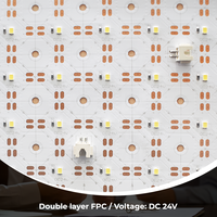 Küçük Boy Kare 250*250mm LED Levha DC24V 100LED/adet Esnek Kesilebilir Beyaz Renk Mini Boy Ultra İnce Bükülebilir LED Panel Levha