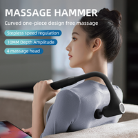 Kompakter Handmassagehammer mit 5 Geschwindigkeiten, Vibrations-Perkussionsmassagegerät zur Muskelentspannung