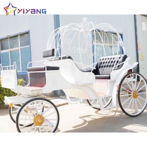 Chariot de mariage de citrouille dorée de luxe Transport de la mariée élégante sur un chariot de bonbons spécial Inspiré de l'entraîneur de citrouille de <span class=keywords><strong>Cendrillon</strong></span> - Product Image 4