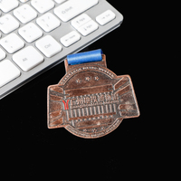 Médaille en métal personnalisée avec logo imprimé, plaquée or, ronde, pour la course à pied, récompense commémorative, cadeaux