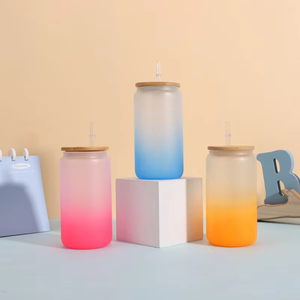 Bocaux en verre Mason de 12 oz en gros avec couvercle et paille pour boissons froides, thé glacé, café, smoothies - Product Image 1