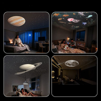 Projecteur LED Mini Portable USB Blanc Moderne Ultra Clair, Lampe Romantique Galaxie Étoile Aurore, Veilleuse Ambiante pour Chambre, Maison, Voiture