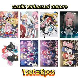 Ensemble d'affiches d'anime <span class=keywords><strong>Bocchi</strong></span> <span class=keywords><strong>the</strong></span> <span class=keywords><strong>Rock</strong></span>, 8 pièces, 16,5 x 11,4 pouces, impression offset HD avec texture en relief tactile, cadeau pour les fans d'anime - Product Image 2
