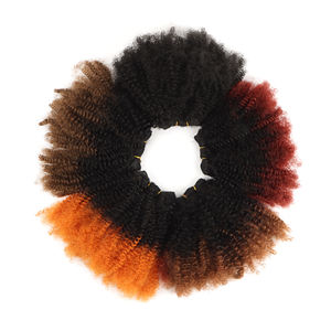 Лидер продаж, доступная упаковка для волос, афро-кудрявые синтетические волосы для наращивания, синтетические волосы с застежкой на продажу - Product Image 3