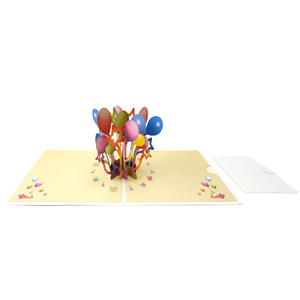 Carte de vœux créative 3D en forme de ballon coloré, faite à la main, pour <span class=keywords><strong>anniversaire</strong></span> et fête des enfants, mignonne, <span class=keywords><strong>joyeux</strong></span> <span class=keywords><strong>anniversaire</strong></span> - Product Image 5