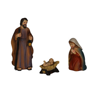 ZICOM Juego de Figuras de la Sagrada Familia para Natividad, Pintadas a Mano, de Poliresina, Estilo Clásico, Aprox. Figura Navideña de 8 cm, Modelo Alemán - Product Image 1