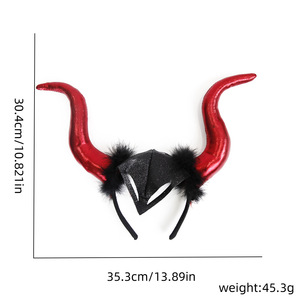 Nouveau serre-tête en forme de corne pour Halloween 2026, style européen et américain, pour enfants et adultes, accessoire de fête et de photographie, motif fantôme - Product Image 6