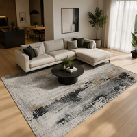 Tapis géométriques bleus de haute qualité, ensembles de tapis décoratifs d'intérieur, articles d'art pour le sol, tapisserie pour salon, tapis de prière fabriqués