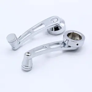 Chrome Billet Aluminum 4 1/4 Window Crank Handle Kit For Chevy Ford Chrysler