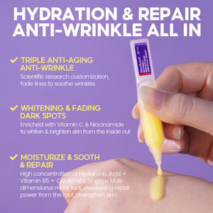 Serum Wajah Anti-Penuaan Anti-Kerut Triple Retinol + Xylane Ampoule 2ml*15pcs Kolagen Organik Pemutih Pencerah Pasokan OEM - Product Image 6