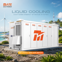 Système de stockage d'énergie en conteneur de 20 pieds refroidi par liquide MATE 3MWh 5MWh LiFePO4 BESS UL9540 pour le stockage d'énergie commercial et industriel