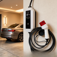 Neues Tragbares Reise-EV-Ladegerät 3,5kW 7kW Typ 2 IP54 Wetterfest 2,8 Zoll Display für Kofferraum TA-AC-B3-H