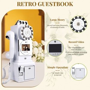 आधुनिक विंटेज ऑडियो गेस्टबुक इलेक्ट्रॉनिक वेडिंग ऑडियो गाइड के साथ वीडियो के साथ वीडियो के साथ वीडियो के साथ - Product Image 3