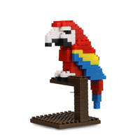 Serie de Modelos de Animales, Bloques de Construcción de Micropartículas: León/Tigre/Pinguino/Panda (Juguete de Ladrillos de Plástico ABS para Ensamblar)