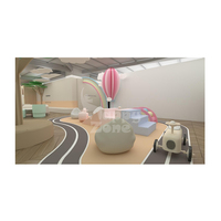 Aire de jeux intérieure commerciale Happy Zone, design 3D, café pour enfants, centre de divertissement familial avec équipements de jeu pour enfants