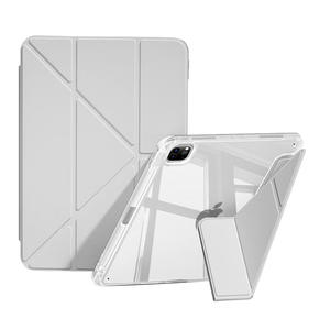 Étui pliable en Y pour <span class=keywords><strong>iPad</strong></span> 11e génération (2025) et 10e génération (2022) 10,<span class=keywords><strong>9</strong></span> pouces, <span class=keywords><strong>coque</strong></span> arrière rigide transparente en acrylique avec support et porte-crayon - Product Image 5