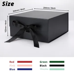 Wholesale Luxury Large <b>Black</b> Cardboard <b>Gift</b> <b>Boxes</b> Custom Magnetic Closure with Embossing Sponge Liner Self Erecting Packaging - Product Image 3