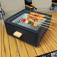 Barbecue de camping extérieur, réchaud à charbon de bois sans fumée pour le camping et les voyages